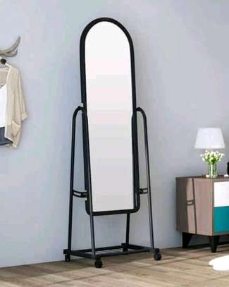 FULL LENGTH DRESSING MIRRORS WITH WHEELS AND SHOE RACK image 2