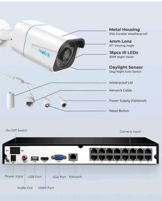 Reolink 16 channel NVR with 8 outdoor cameras image 4