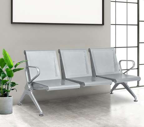 Office Bench: Non Padded Reception Waiting Bench image 6