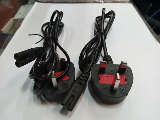2 Pin Power Cable UK Plug 1.5m – Black image 1
