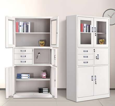 Office Cabinet: Half Glass Doors Safe Cabinet image 1