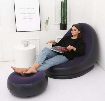 Inflatable Seat With Ottoman image 1