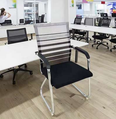 Durable Mesh Chrome-Based Visitor's Waiting Chair image 6