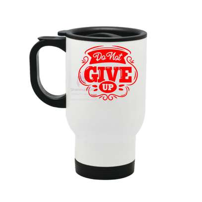500ml thermal travel mug with a message "Do not give up" "You light up my world. image 1