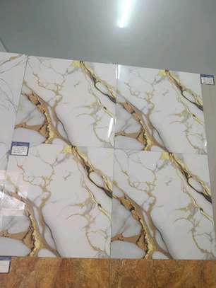 Elegant Marble Effect Porcelain Floor Tiles Glossy Finish image 3