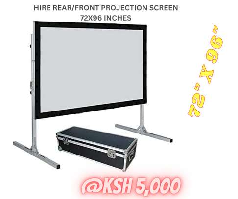 Hire a 72x96 inches rear screen image 1