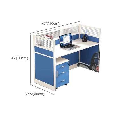 Office Desk:  One-Seater Modern Workstation image 2