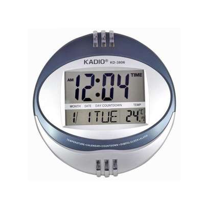 Kadio Digital Wall Clock - With Alarm, Temperature, Date image 2