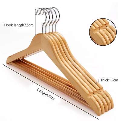 Wooden Clothes Hangers - Set of 10 Pieces image 2