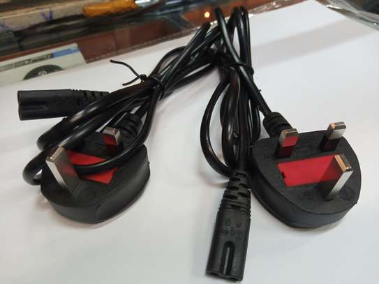 2 Pin Power Cable UK Plug 1.5m – Black image 3