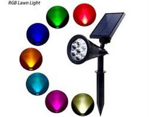 Solar RGB spike Garden lights lamp auto waterproof outdoor image 2