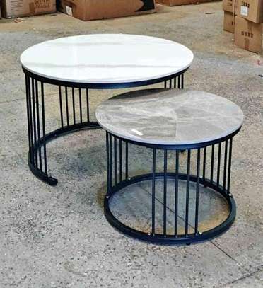 Pure Marble nesting Tables reinforced frame image 1