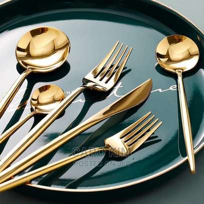 High Quality Golden Stainless Steel Cutlery Set image 3
