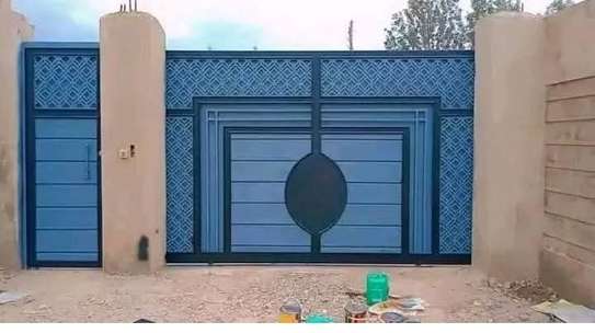 Top steel modern sliding gates image 5