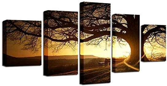 Sunset Tree landscape wall decor
(Ylm-bk-5p-0015) image 1
