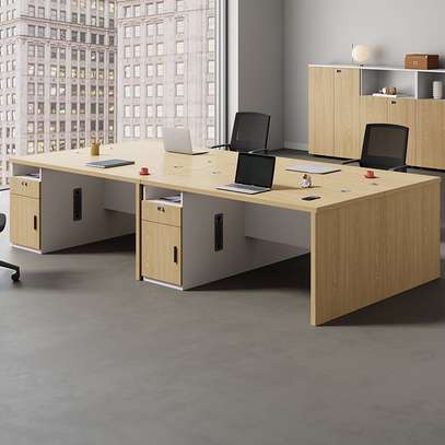 Office Desks: Home Desk with Integrated Cable Management image 4