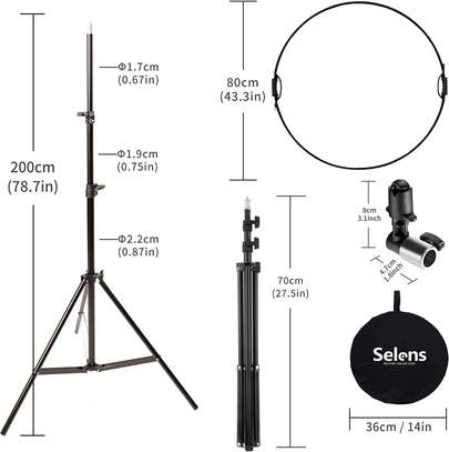 Selens Handle Round Reflector Stand  for Photography image 2