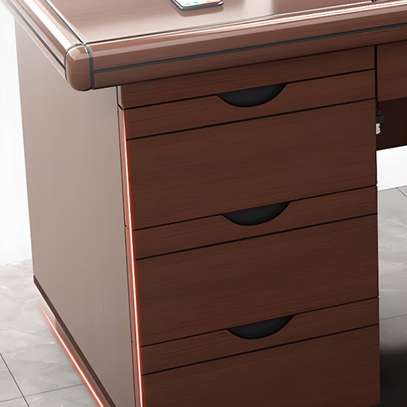 Office Desk: 1.2m Durable Engineered Wood Executive Desk image 4