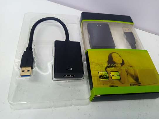 USB to HDMI display adapter, black image 2