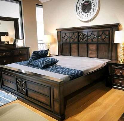 King Size Mahogany wood Beds, bedsides and dressers image 6