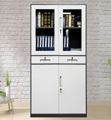 Steel 4 Door Storage Office Cabinet With 2 Drawers image 10