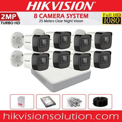 8 CCTV 1080p Camera Full Kit ( HD With 25m Night Vision) image 1