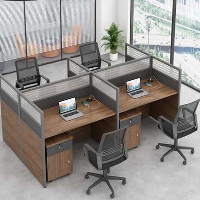 Workstations: Four Users Brown Workstation image 1