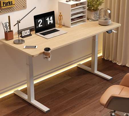 OFFICE DESK: 4 Edge Sided Brown Office Desk image 1