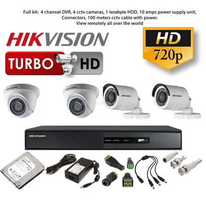 4 HIK VISION CCTV CAMERAS image 1