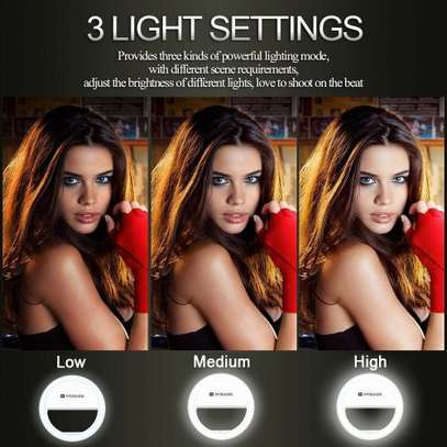 Selfie Ring Light- 4 Modes- Clip- Phone - image 1