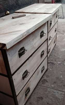 Mahogany Kitchen Worktop with drawers image 1