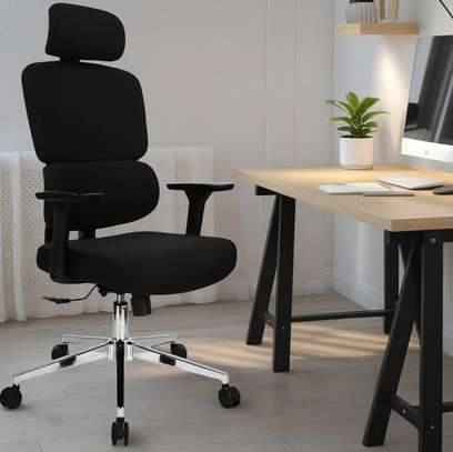 Office Chair:  Fabric Orthopedic Office Seat image 1