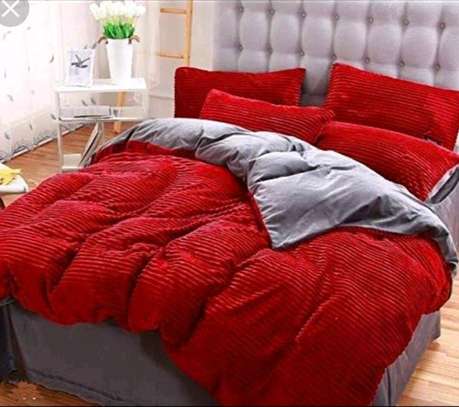 Velvet duvet with fleece bedsheet and 2pilowcases available in different colours image 5