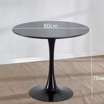Dining Table : Black Round Dining Home Table image 1