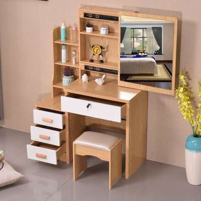 Dressing Table with Lighted Mirror and Drawer image 1