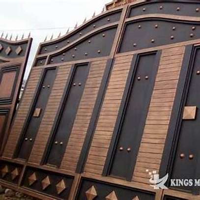 Executive heavy steel modern gates with Top security image 14