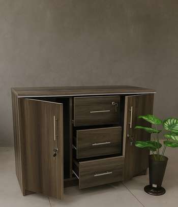 Office Cabinet: Executive Wooden Simple Credenza image 1