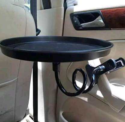 Round Multifunctional Car Tray with Clamp Bracket image 2