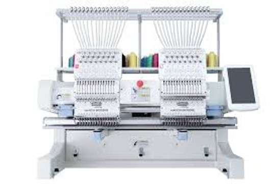 Industrial two-head embroidery machine image 1