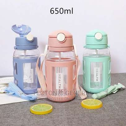 *Back in Stock Baby Bottle With Straw and Carrying Strap image 1