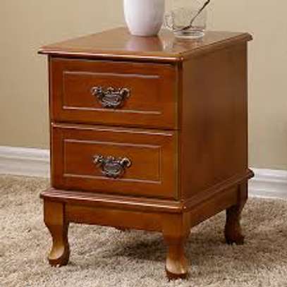 2 Drawer Mahogany Bedside Cabinet image 9
