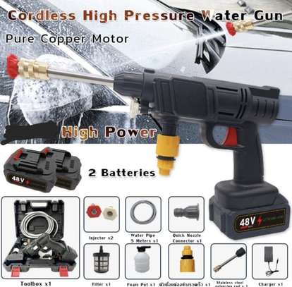 High pressure Car washer Gun  With 2 batteries image 3