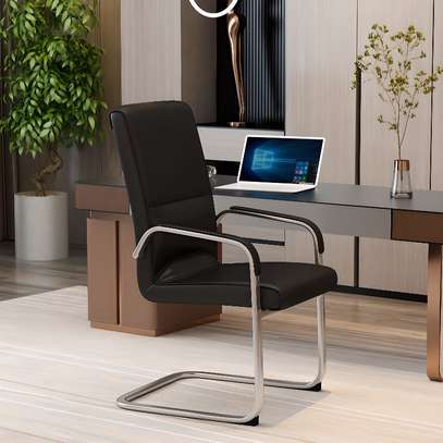 Leather Fixed Highback Chair with Back Support image 4
