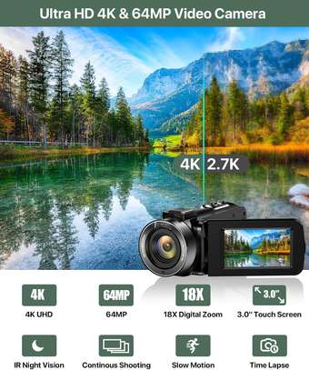 4K Video Camera Camcorder 64MP image 2