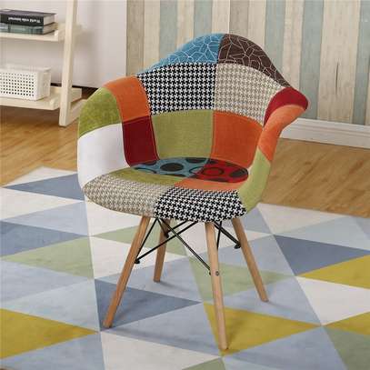 Dining Chair; Fabric Patchwork Dining Chair image 5
