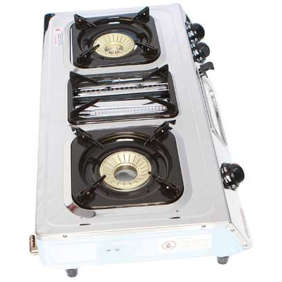 RAMTONS GAS COOKER 2 BURNER STAINLESS STEEL image 3