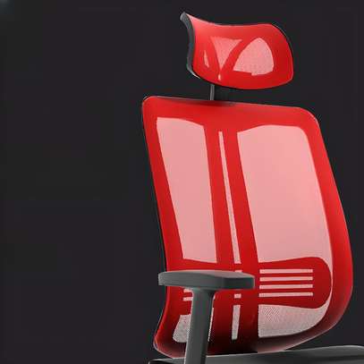 Office Chair: Ergonomic Swivel Wheels High Back Chair image 3