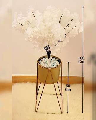 Indoor Luxurious Golden Decorative Plant Stand image 4