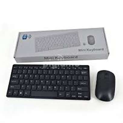 Black Wireless Keyboard and Mouse image 2