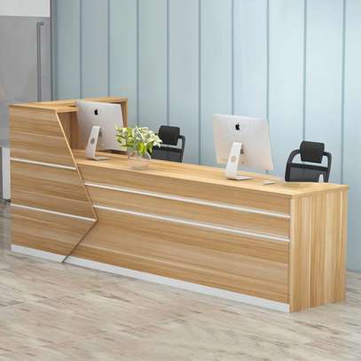 L-Shaped Front Reception Desk image 3